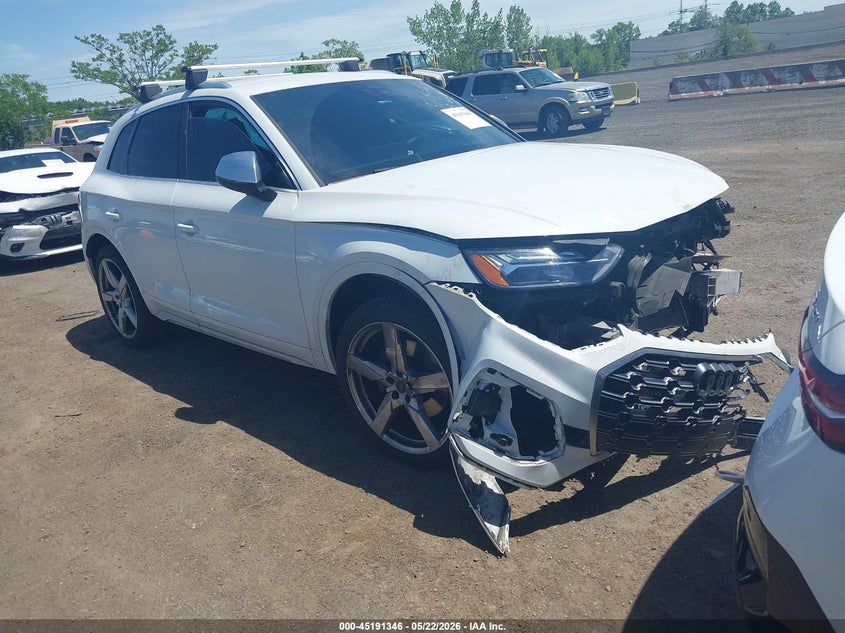2022 Audi Sq5 VIN WA1A4AFY3N2043975 IAAI salvage auction — FRONT & REAR, Mv-907A (New York), sold $6,600 on 2026-07-07 (photo 1)