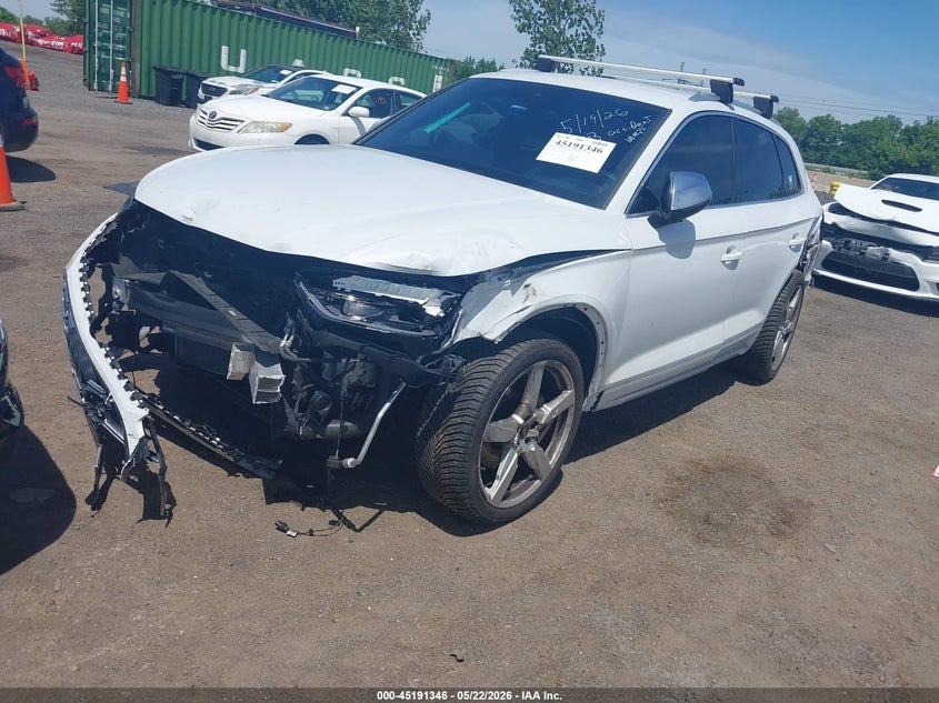 2022 Audi Sq5 VIN WA1A4AFY3N2043975 IAAI salvage auction — FRONT & REAR, Mv-907A (New York), sold $6,600 on 2026-07-07 (photo 2)