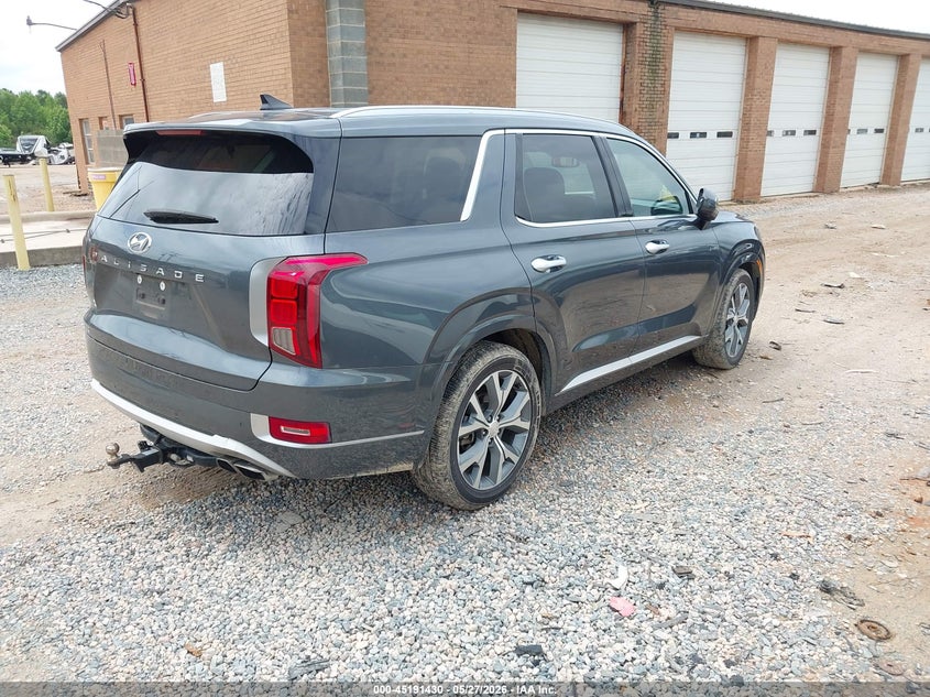 2021 Hyundai Palisade VIN KM8R54HE5MU237688 IAAI salvage auction — LEFT REAR, Salvage Title, sold $7,250 on 2026-07-20 (photo 4)