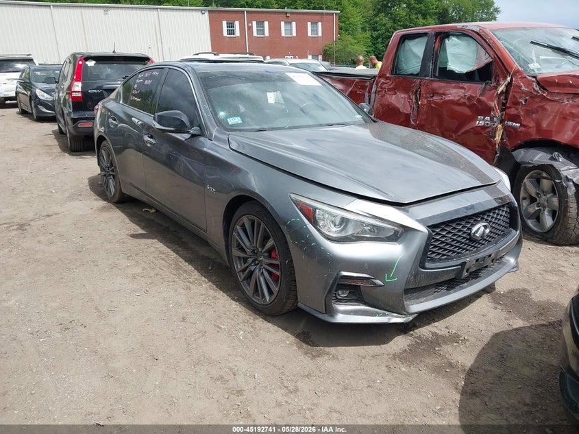2018 Infiniti Q50 VIN JN1FV7AR4JM480378 IAAI salvage auction — ROOF, Salvage Title, sold $4,125 on 2026-07-28 (photo 1)