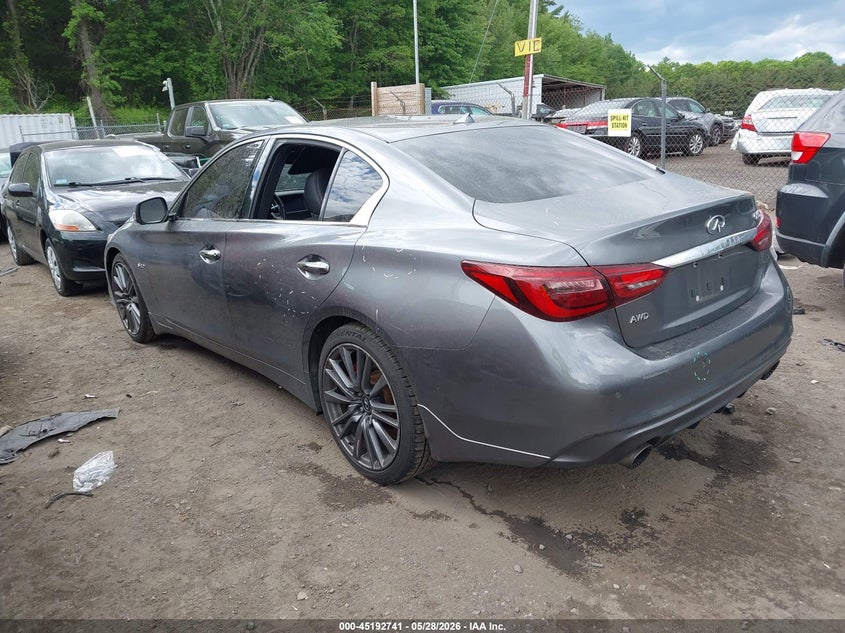 2018 Infiniti Q50 VIN JN1FV7AR4JM480378 IAAI salvage auction — ROOF, Salvage Title, sold $4,125 on 2026-07-28 (photo 3)