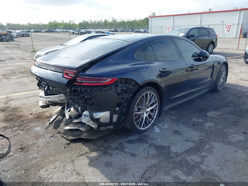 2018 Porsche Panamera VIN WP0AA2A72JL117684 IAAI salvage auction — REAR END, Salvage Title, sold $16,675 on 2026-07-20 (photo 4)