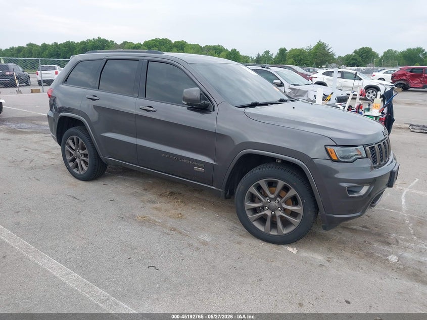 2016 Jeep Grand cherokee VIN 1C4RJFBGXGC471177 IAAI salvage auction — HAIL, Clear (Indiana), sold $2,850 on 2026-07-18 (photo 1)