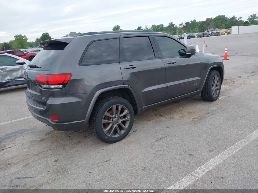 2016 Jeep Grand cherokee VIN 1C4RJFBGXGC471177 IAAI salvage auction — HAIL, Clear (Indiana), sold $2,850 on 2026-07-18 (photo 4)