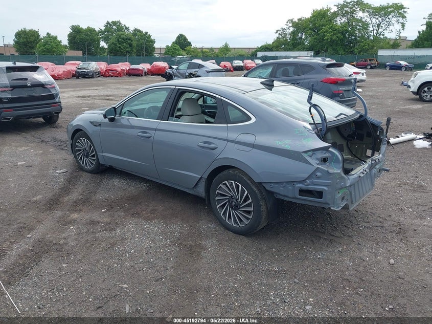 2024 Hyundai Sonata VIN KMHL54JJ3RA092012 IAAI salvage auction — FRONT & REAR, Salvage (Pennsylvania), sold $8,600 on 2026-07-31 (photo 3)