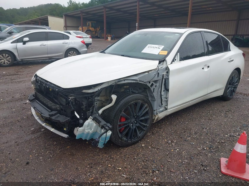 2018 Infiniti Q50 VIN JN1FV7AR0JM480684 IAAI salvage auction — FRONT END, Salvage (Alabama), sold $3,700 on 2026-07-15 (photo 2)