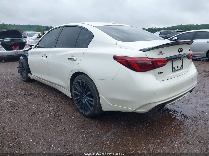 2018 Infiniti Q50 VIN JN1FV7AR0JM480684 IAAI salvage auction — FRONT END, Salvage (Alabama), sold $3,700 on 2026-07-15 (photo 3)