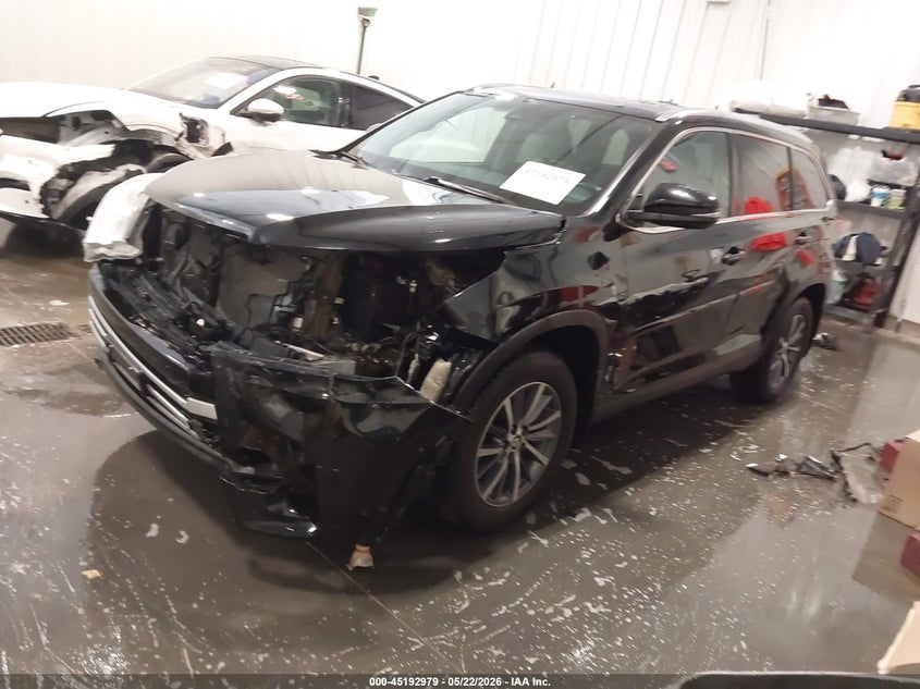 2019 Toyota Highlander VIN 5TDJZRFH9KS616890 IAAI salvage auction — FRONT END, Salvage (Nebraska), sold $12,100 on 2026-07-09 (photo 2)