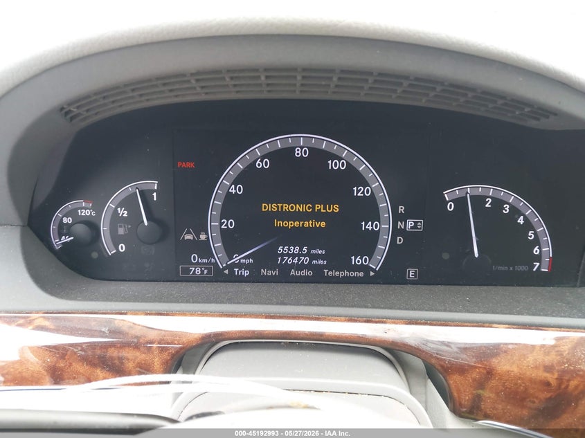 2013 Mercedes-benz S-klasse VIN WDDNG7DBXDA506673 IAAI salvage auction — FRONT END, Original (Texas), sold $1,500 on 2026-07-22 (photo 7)
