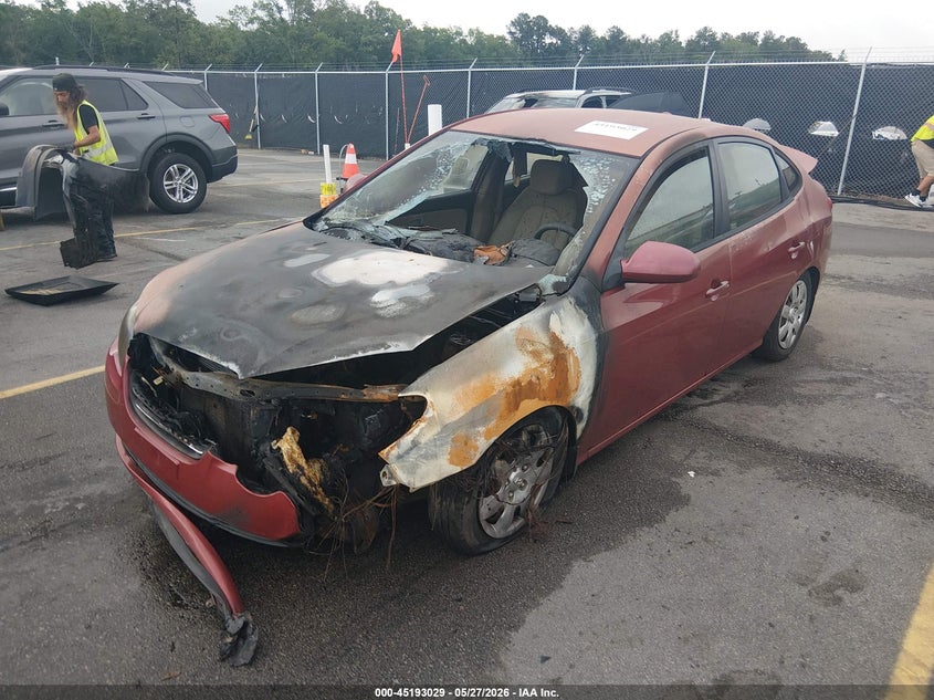 2008 Hyundai Elantra VIN KMHDU46DX8U312897 IAAI salvage auction — ENGINE BURN, Salvage Non-Reb (South Carolina), sold $275 on 2026-07-08 (photo 2)