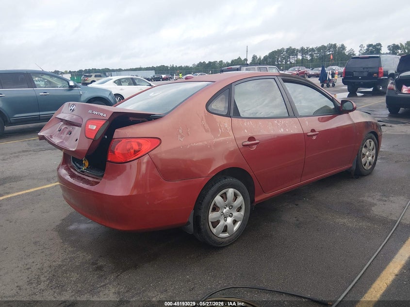 2008 Hyundai Elantra VIN KMHDU46DX8U312897 IAAI salvage auction — ENGINE BURN, Salvage Non-Reb (South Carolina), sold $275 on 2026-07-08 (photo 4)