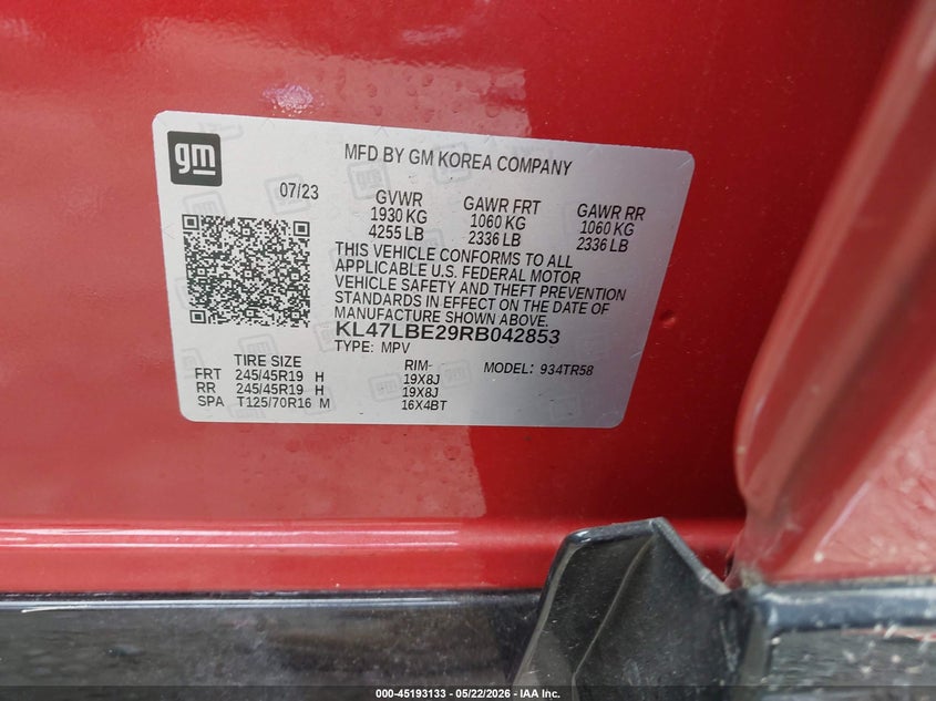 2024 Buick Envista VIN KL47LBE29RB042853 IAAI salvage auction — ALL OVER, Salvage (Georgia), sold $4,450 on 2026-07-28 (photo 9)