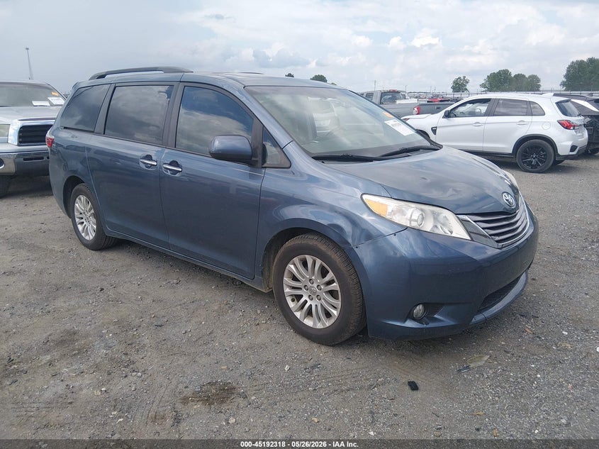 2015 Toyota Sienna VIN 5TDYK3DCXFS684953 IAAI salvage auction — STORM DAMAGE, Salvage (Arkansas), sold $5,150 on 2026-07-15 (photo 1)