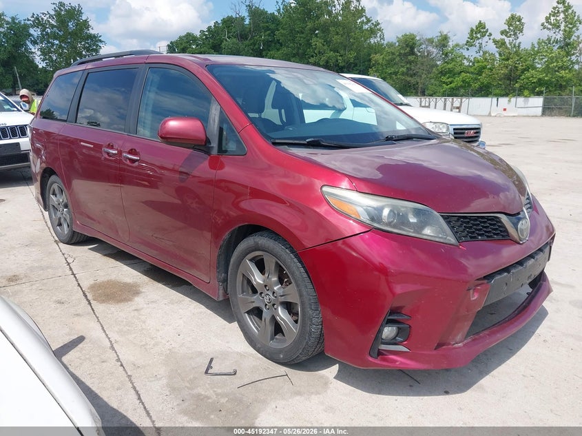 2019 Toyota Sienna VIN 5TDXZ3DC2KS985198 IAAI salvage auction — FRONT END, Salvage Title, sold $4,150 on 2026-07-17 (photo 1)