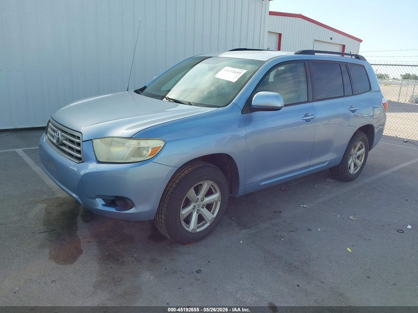 2008 Toyota Highlander VIN JTEES41AX82040421 IAAI salvage auction — FRONT END, Certificate Of Title (Nebraska), sold $1,200 on 2026-07-09 (photo 2)