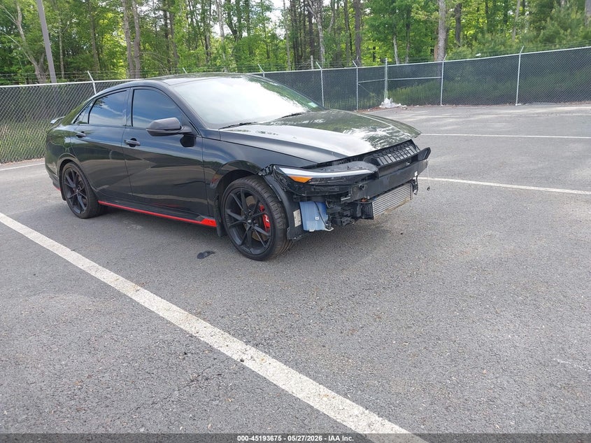 2025 Hyundai Elantra n VIN KMHLW4DK7SU025239 IAAI salvage auction — FRONT END, Salvage Title, sold $7,850 on 2026-07-09 (photo 1)
