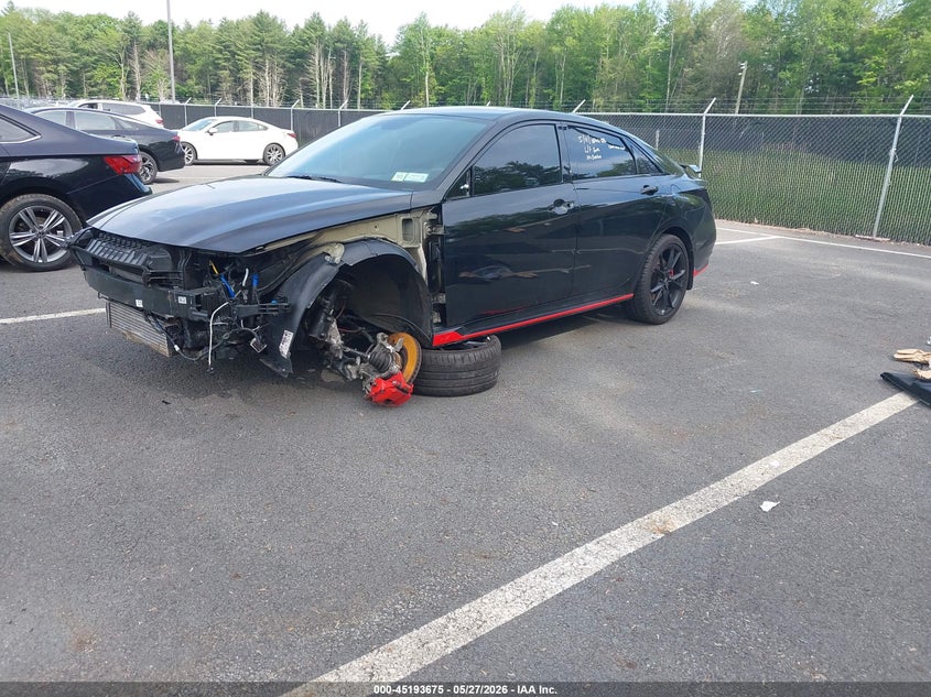 2025 Hyundai Elantra n VIN KMHLW4DK7SU025239 IAAI salvage auction — FRONT END, Salvage Title, sold $7,850 on 2026-07-09 (photo 2)