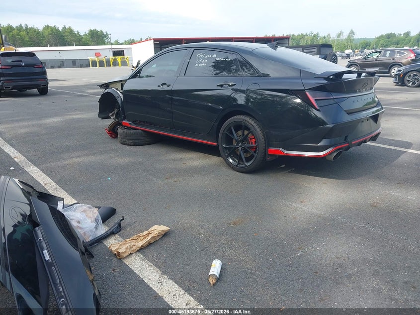 2025 Hyundai Elantra n VIN KMHLW4DK7SU025239 IAAI salvage auction — FRONT END, Salvage Title, sold $7,850 on 2026-07-09 (photo 3)