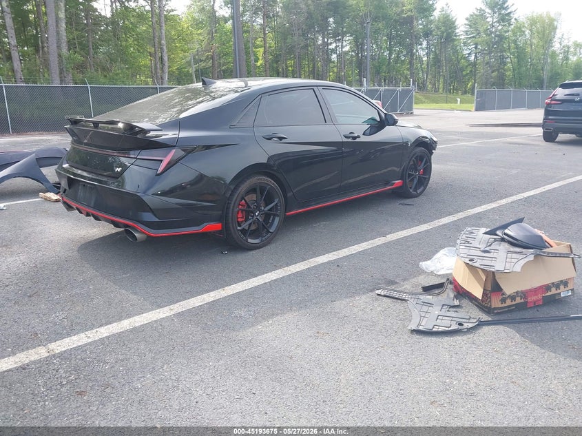 2025 Hyundai Elantra n VIN KMHLW4DK7SU025239 IAAI salvage auction — FRONT END, Salvage Title, sold $7,850 on 2026-07-09 (photo 4)