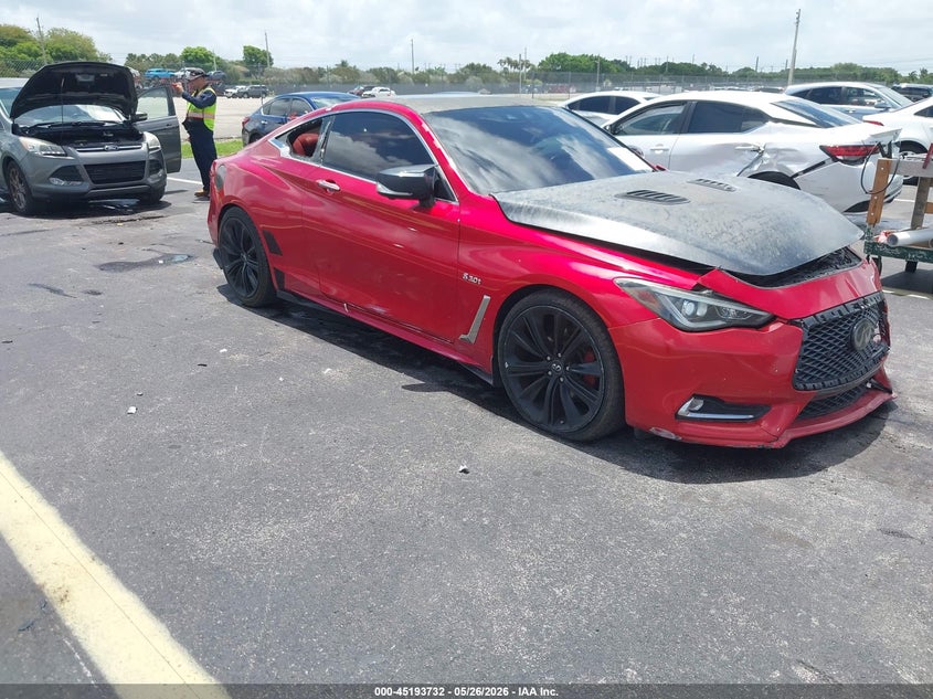 2019 Infiniti Q60 VIN JN1FV7EK3KM360151 IAAI salvage auction — LEFT FRONT, Rebuildable (Florida), sold $3,475 on 2026-07-09 (photo 1)