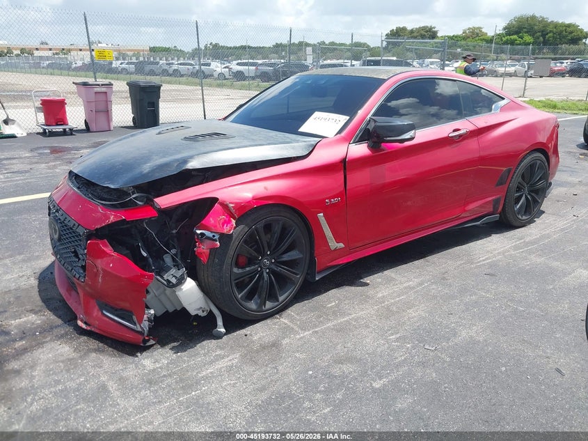 2019 Infiniti Q60 VIN JN1FV7EK3KM360151 IAAI salvage auction — LEFT FRONT, Rebuildable (Florida), sold $3,475 on 2026-07-09 (photo 2)