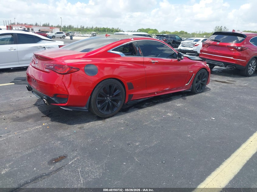 2019 Infiniti Q60 VIN JN1FV7EK3KM360151 IAAI salvage auction — LEFT FRONT, Rebuildable (Florida), sold $3,475 on 2026-07-09 (photo 4)