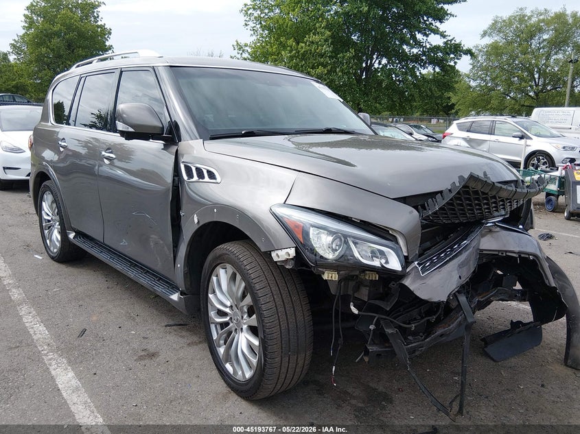 2015 Infiniti Qx80 VIN JN8AZ2NC5F9372239 IAAI salvage auction — FRONT END, Salvage (New Jersey), sold $2,900 on 2026-07-06 (photo 1)