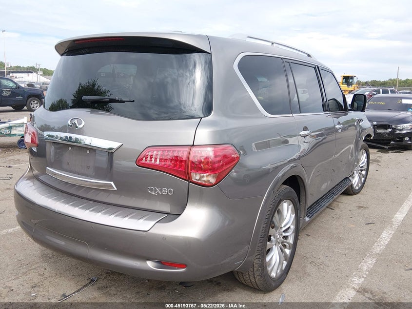 2015 Infiniti Qx80 VIN JN8AZ2NC5F9372239 IAAI salvage auction — FRONT END, Salvage (New Jersey), sold $2,900 on 2026-07-06 (photo 4)