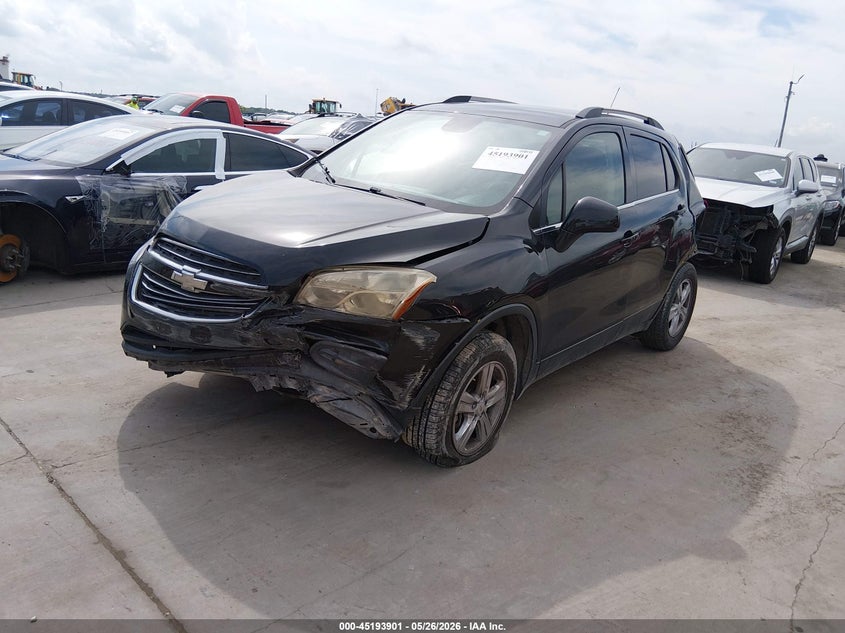 2016 Chevrolet Trax VIN KL7CJLSB2GB546904 IAAI salvage auction — FRONT & REAR, Salvage (Texas), sold $500 on 2026-07-28 (photo 2)