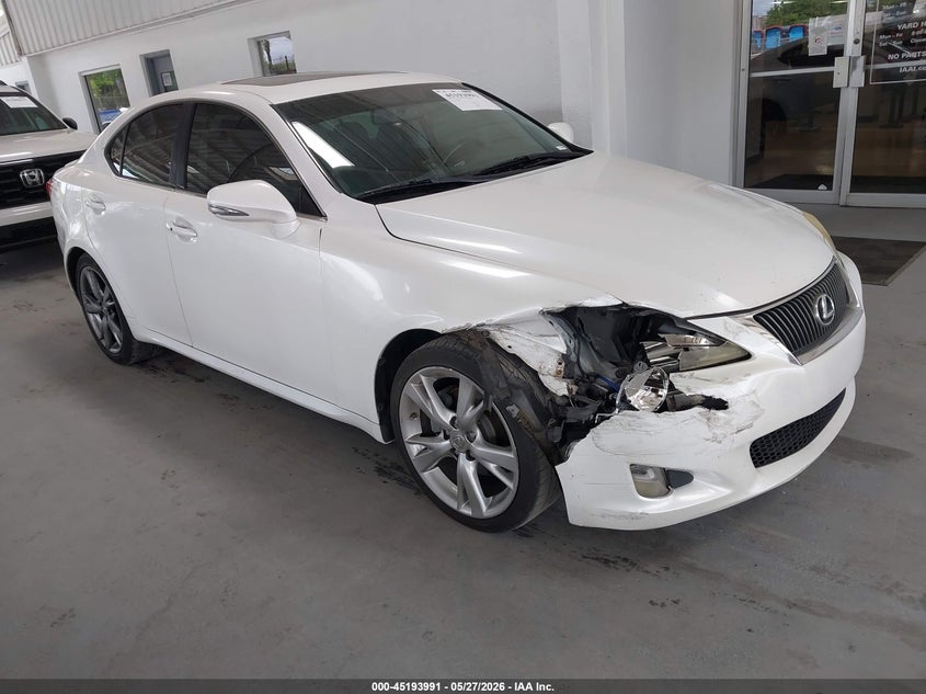 2010 Lexus Is 250 VIN JTHBF5C27A5128143 IAAI salvage auction — RIGHT FRONT, Rebuildable (Florida), sold $25 on 2026-07-29 (photo 1)