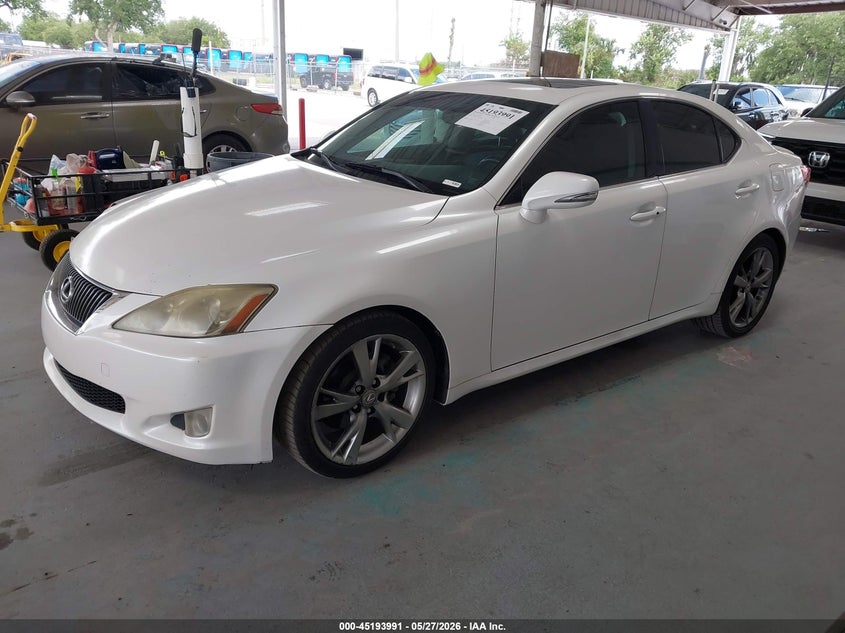 2010 Lexus Is 250 VIN JTHBF5C27A5128143 IAAI salvage auction — RIGHT FRONT, Rebuildable (Florida), sold $25 on 2026-07-29 (photo 2)