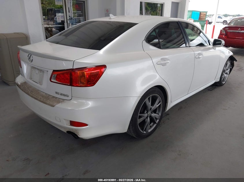 2010 Lexus Is 250 VIN JTHBF5C27A5128143 IAAI salvage auction — RIGHT FRONT, Rebuildable (Florida), sold $25 on 2026-07-29 (photo 4)