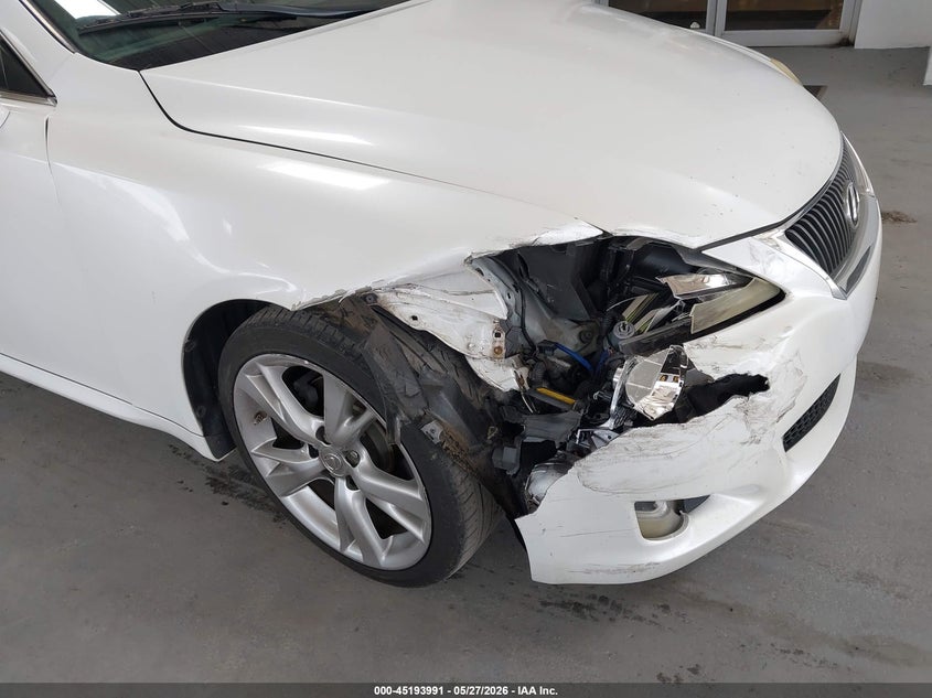 2010 Lexus Is 250 VIN JTHBF5C27A5128143 IAAI salvage auction — RIGHT FRONT, Rebuildable (Florida), sold $25 on 2026-07-29 (photo 6)