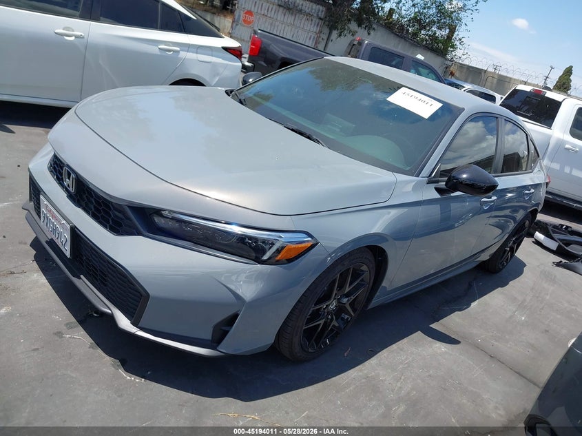 2026 Honda Civic VIN 19XFL2H82TE012380 IAAI salvage auction — REAR END, Salvage Title, sold $9,700 on 2026-07-31 (photo 2)