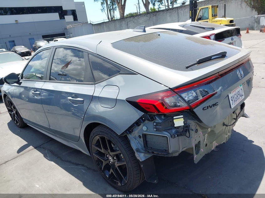 2026 Honda Civic VIN 19XFL2H82TE012380 IAAI salvage auction — REAR END, Salvage Title, sold $9,700 on 2026-07-31 (photo 3)