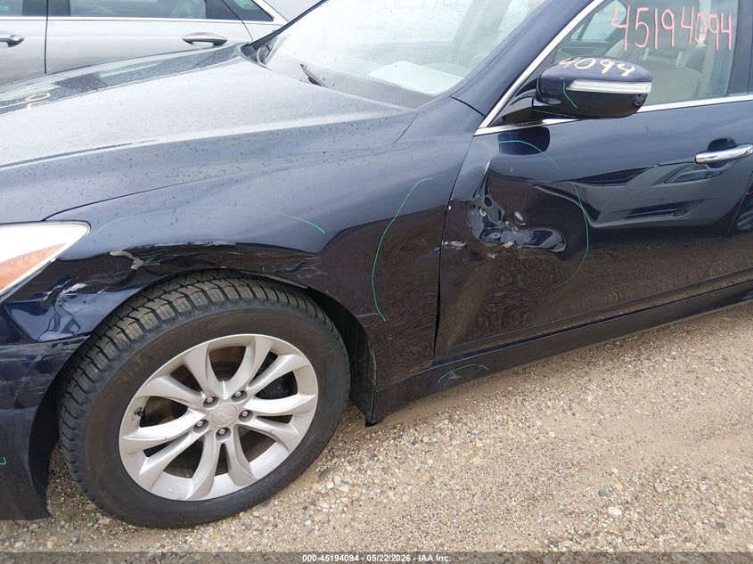 2012 Hyundai Genesis VIN KMHGC4DD5CU193619 IAAI salvage auction — LEFT FRONT, Prior Salvage (Minnesota), sold $575 on 2026-07-13 (photo 6)