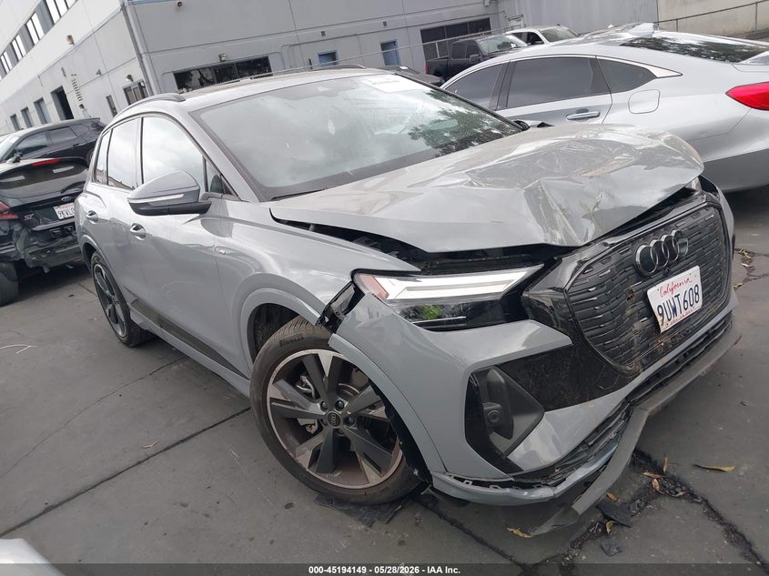 2025 Audi Q4 e-tron VIN WA1KUBFZ5SP061394 IAAI salvage auction — FRONT END, Salvage Title, sold $14,425 on 2026-07-15 (photo 1)