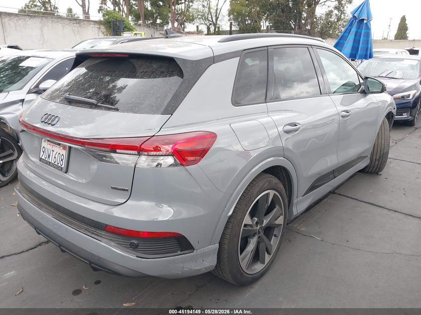 2025 Audi Q4 e-tron VIN WA1KUBFZ5SP061394 IAAI salvage auction — FRONT END, Salvage Title, sold $14,425 on 2026-07-15 (photo 4)