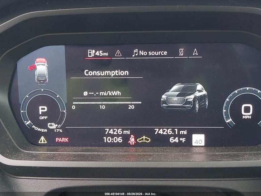 2025 Audi Q4 e-tron VIN WA1KUBFZ5SP061394 IAAI salvage auction — FRONT END, Salvage Title, sold $14,425 on 2026-07-15 (photo 7)