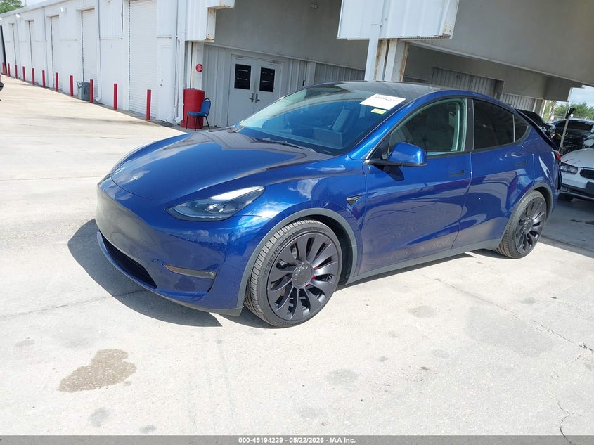 2022 Tesla Model y VIN 7SAYGDEF6NF382419 IAAI salvage auction — REAR END, Rebuildable (Florida), sold $11,950 on 2026-07-09 (photo 2)