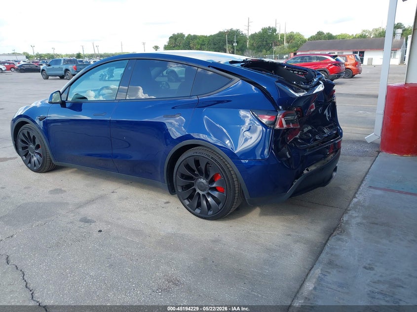 2022 Tesla Model y VIN 7SAYGDEF6NF382419 IAAI salvage auction — REAR END, Rebuildable (Florida), sold $11,950 on 2026-07-09 (photo 3)