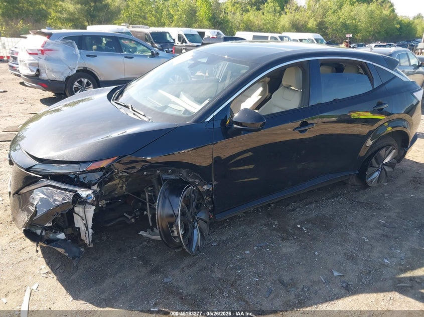 2025 Nissan Ariya VIN JN8AF0BE9SM463525 IAAI salvage auction — LEFT FRONT, Salvage (Massachusetts), sold $6,100 on 2026-07-30 (photo 2)