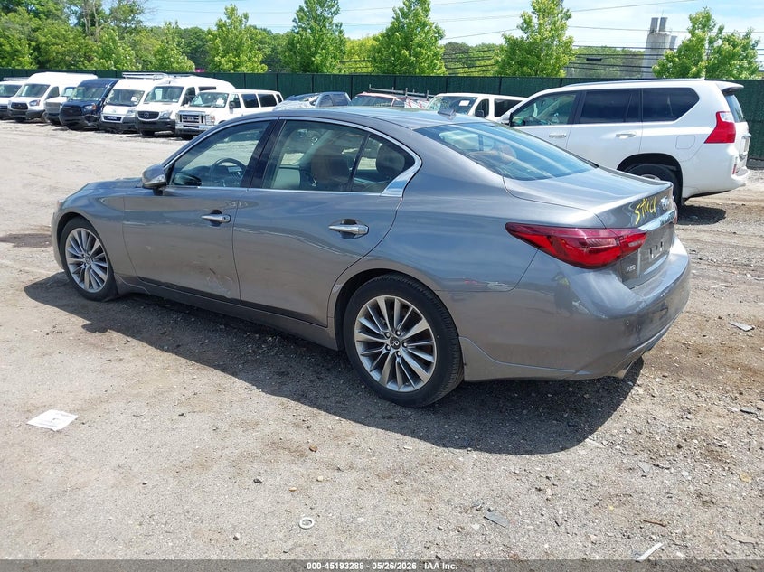 2024 Infiniti Q50 VIN JN1EV7BR0RM630220 IAAI salvage auction — WATER/FLOOD, Mv-907A (New York), sold $4,275 on 2026-07-21 (photo 3)