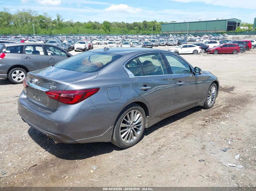 2024 Infiniti Q50 VIN JN1EV7BR0RM630220 IAAI salvage auction — WATER/FLOOD, Mv-907A (New York), sold $4,275 on 2026-07-21 (photo 4)
