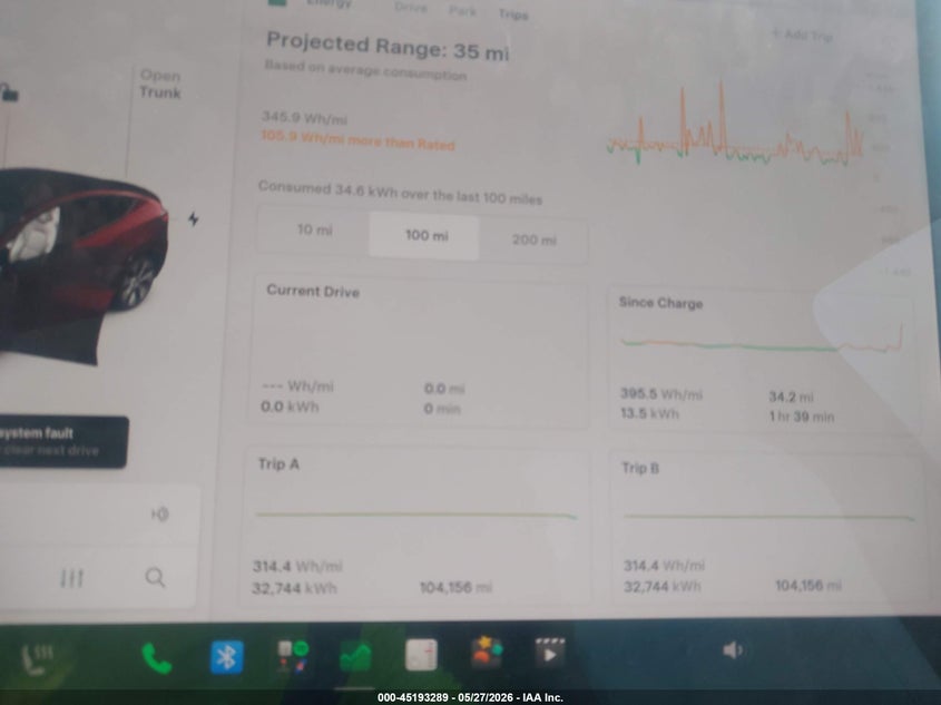 2021 Tesla Model y VIN 5YJYGAEE6MF201417 IAAI salvage auction — REAR END, Salvage Title, sold $9,000 on 2026-08-02 (photo 7)