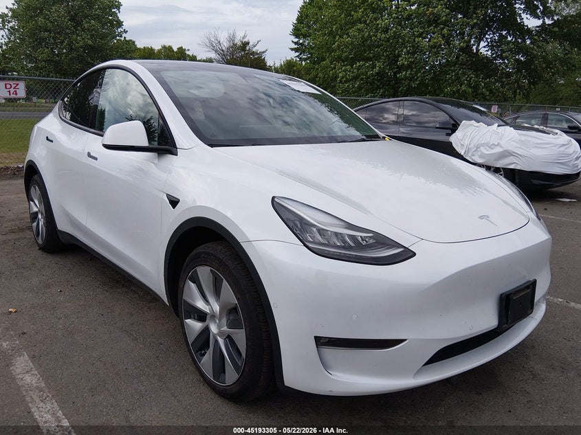 2022 Tesla Model y VIN 7SAYGDEE7NF309146 IAAI salvage auction — LEFT REAR, Salvage (New Jersey), sold $9,650 on 2026-07-16 (photo 1)