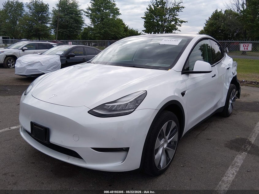 2022 Tesla Model y VIN 7SAYGDEE7NF309146 IAAI salvage auction — LEFT REAR, Salvage (New Jersey), sold $9,650 on 2026-07-16 (photo 2)