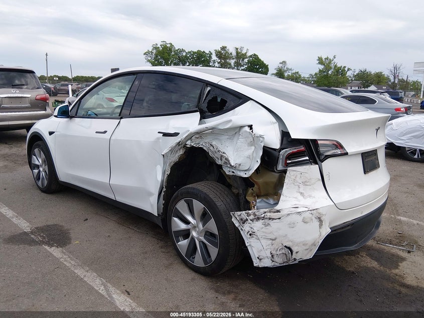 2022 Tesla Model y VIN 7SAYGDEE7NF309146 IAAI salvage auction — LEFT REAR, Salvage (New Jersey), sold $9,650 on 2026-07-16 (photo 6)