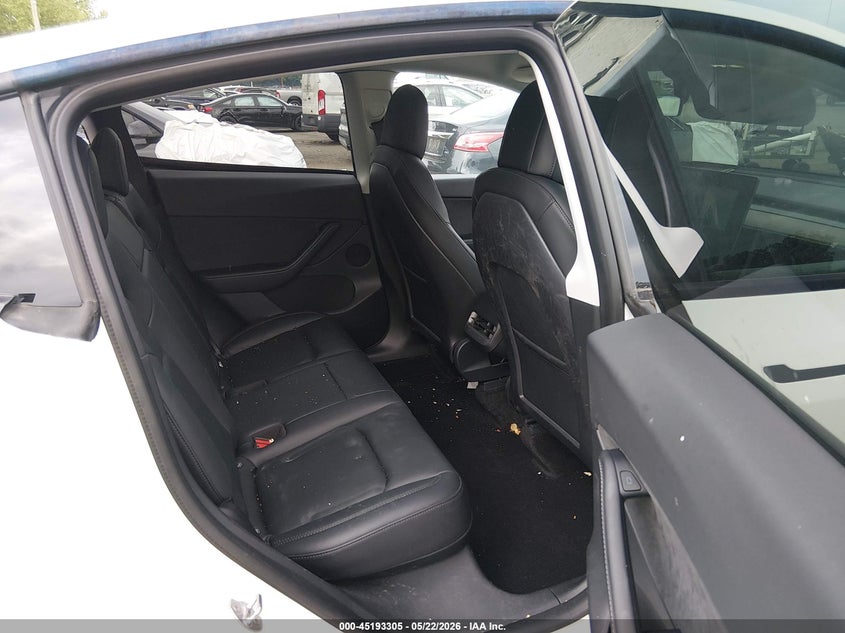 2022 Tesla Model y VIN 7SAYGDEE7NF309146 IAAI salvage auction — LEFT REAR, Salvage (New Jersey), sold $9,650 on 2026-07-16 (photo 8)