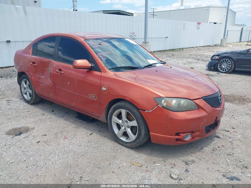 2004 Mazda 3 VIN JM1BK323041162948 IAAI salvage auction — RIGHT SIDE, Original (Texas), sold $200 on 2026-07-23 (photo 1)